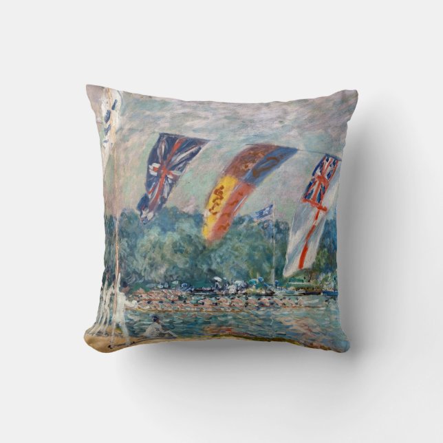 Cojín Decorativo Alfred Sisley - Regatta en Molesey (Anverso)