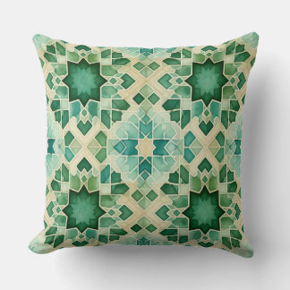 Cojín Decorativo Algerian Zellige Green Turquoise Decorative Pillow