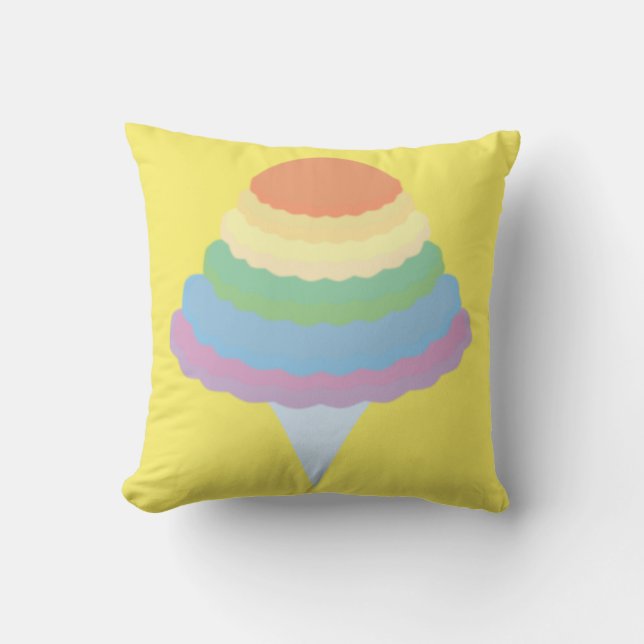 Cojín Decorativo Algodón de azúcar arcoíris (Anverso)
