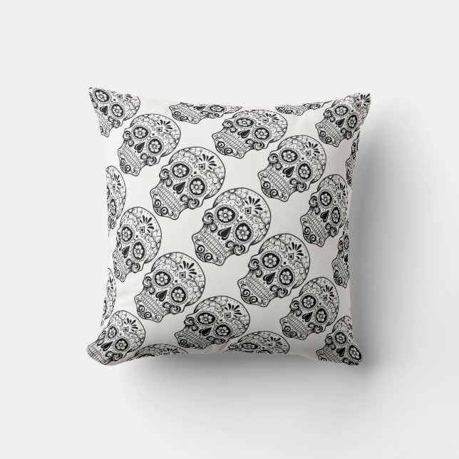 Cojín decorativo Algodón de Grado A 20x20/Calavera (Anverso)