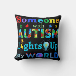 Cojín Decorativo Alguien con AUTISMO ilumina mi mundo