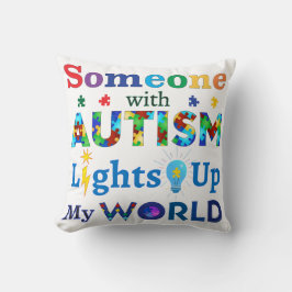Cojín Decorativo Alguien con AUTISMO ilumina mi mundo