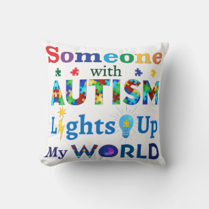 Cojín Decorativo Alguien con AUTISMO ilumina mi mundo