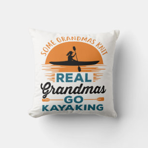 Cojín Decorativo Algunos abuelitos se mueven en kayak