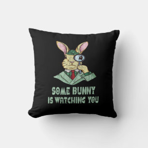 Cojín Decorativo Algunos Bunny te observan Easter Bunny