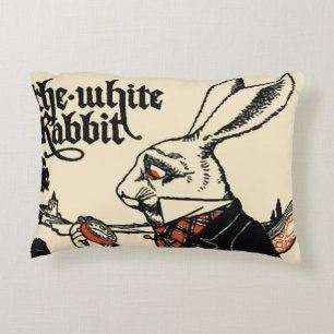 Cojín Decorativo Alice Conejo Blanco Clásico Wonderland 