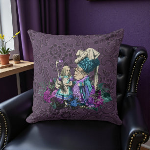 Cojín Decorativo Alice Oscura Rústica Púrpura Profundo