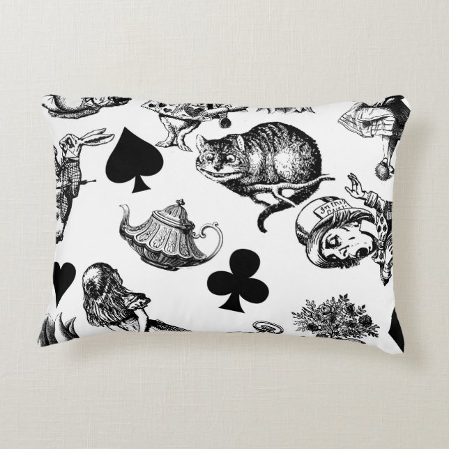 Cojín Decorativo Alice White Rabbit Wonderland Classic (Reverso)