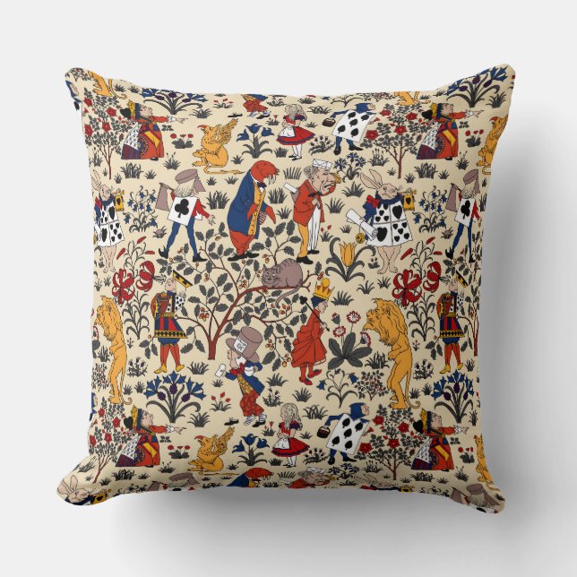 Cojín Decorativo Alicia en el país de las maravillas (Anverso)