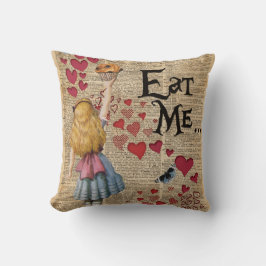 Cojín Decorativo Alicia en el país de las maravillas me come