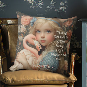 Cojín Decorativo Alicia en el País de las Maravillas Vintage con Fl