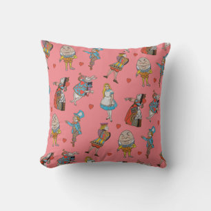 Cojín Decorativo Alicia en el patrón del país de las maravillas