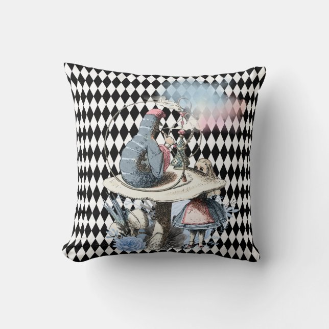 Cojín Decorativo Alicia y la espiga para fumar narguile (Anverso)