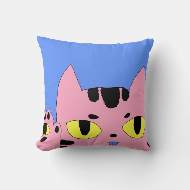 Cojín Decorativo Alien Pocket Cat dice Hola (Anverso)