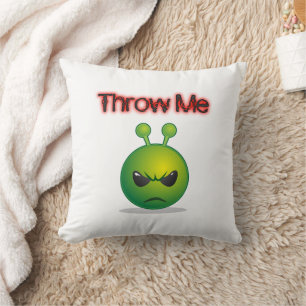 Cojín Decorativo Alienígena Verde Mad A Través De Mi Pillow