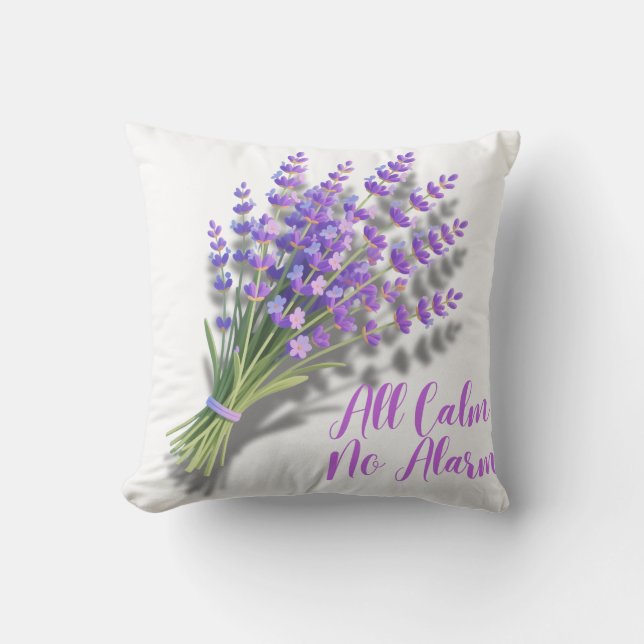Cojín Decorativo All Calm No Alarm Lavender Wellness (Anverso)