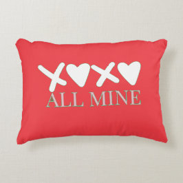 Cojín Decorativo ALL MINE XOXO Valentine Shirt - Minimal Love Desig