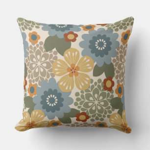 Cojín Decorativo Allana Garden Floral Gráfica Hawaiana - Oro