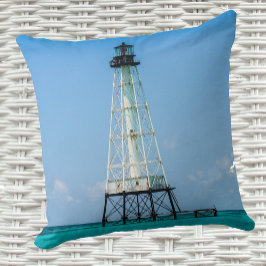 Cojín Decorativo Alligator Reef Lighthouse Islamorada Florida