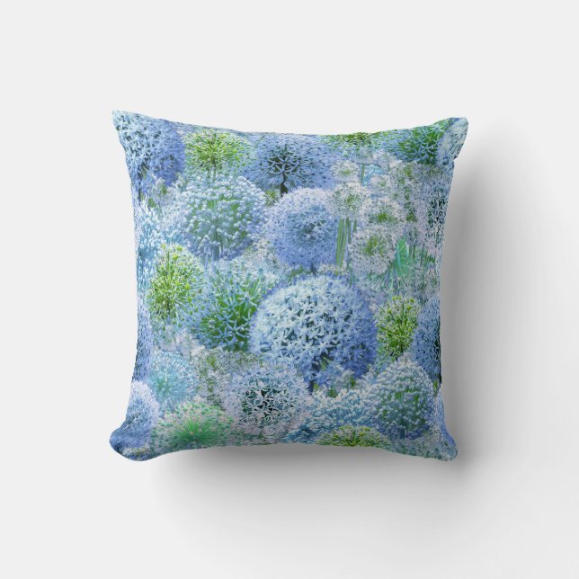 Cojín Decorativo Alliums Azules (Anverso)