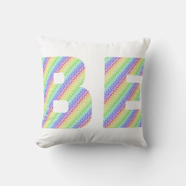 Cojín Decorativo Allow Yourself To Be Rainbow Throw Pillow (Anverso)