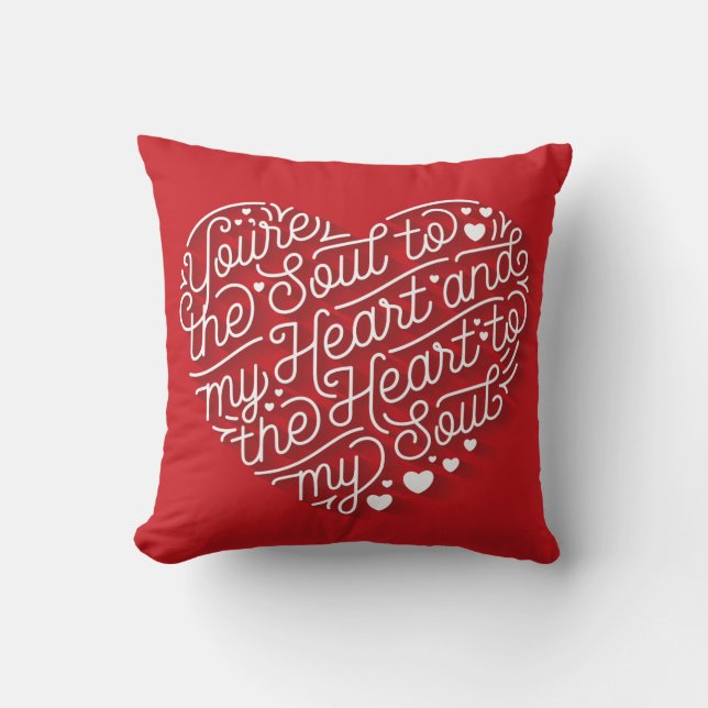 Cojín Decorativo Alma/almohada del corazón (Anverso)