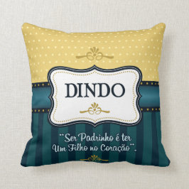 Cojín Decorativo Almofada Batizado Dindo 01