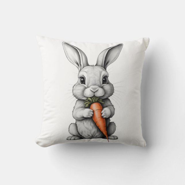 Cojín Decorativo Almofada Coelho com Cenoura (Anverso)
