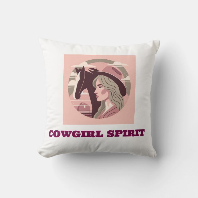 Cojín Decorativo almofada estampada garota cowgirl  (Anverso)