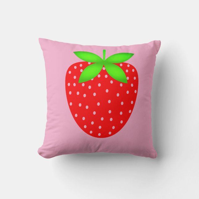 Cojín Decorativo almofada estampada morango (Anverso)