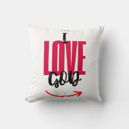 Cojín Decorativo Almofada "I Love God"