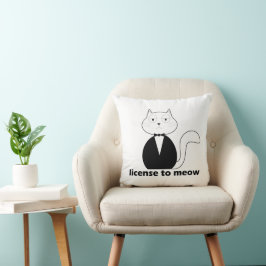 Cojín Decorativo Almofada License to Meow