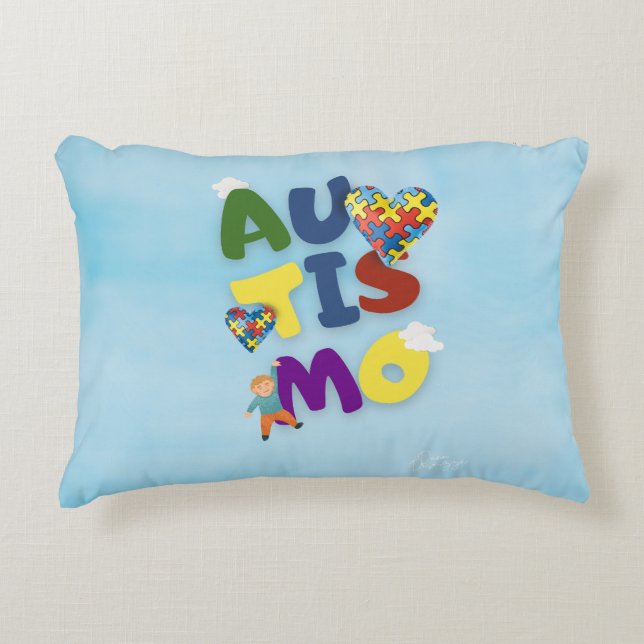 Cojín Decorativo Almofada Mãe de Autista (Anverso)