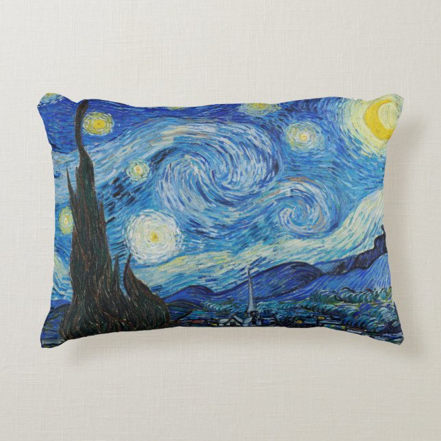 Cojín Decorativo Almofada Noite Estrelada Van Gogh (Anverso)