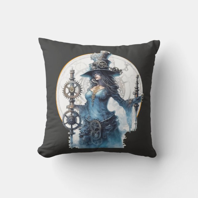 Cojín Decorativo Almofada (Pillow) Evocação Steampunk (Anverso)