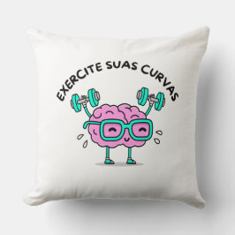 Cojín Decorativo Almofada Poliéster Exercite Suas Curvas