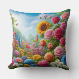 Cojín Decorativo almofada quadrada estampa de rosas