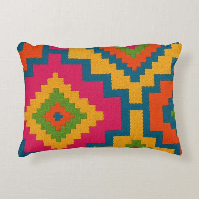 COJÍN DECORATIVO ALMOFADAS  CORES GEOMÉTRICO  (Anverso)