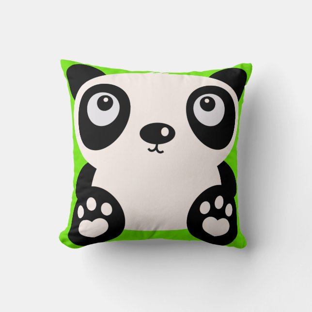 Cojín Decorativo Almohada/amortiguador grandes lindos de la panda (Anverso)