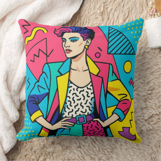 Cojín Decorativo Almohada/Cómodín de 'Me encanta los 80'.