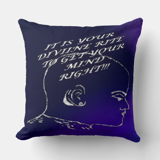 Cojín Decorativo 'Almohada Cuadrada 'Get Your Mind Right' (Anverso)