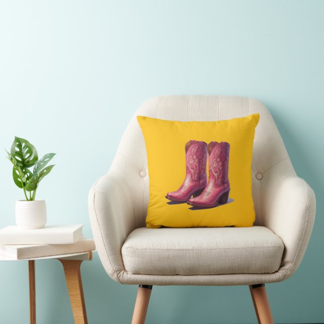 Cojín Decorativo ¡almohada de botas rosadas! (Silla)
