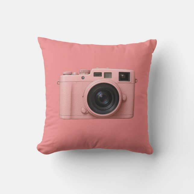 Cojín Decorativo ¡almohada de cámara rosa! (Anverso)