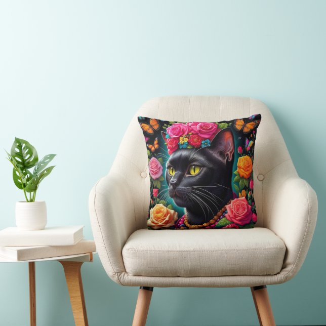 Cojín Decorativo ¡Almohada de gato colorida! (Silla)