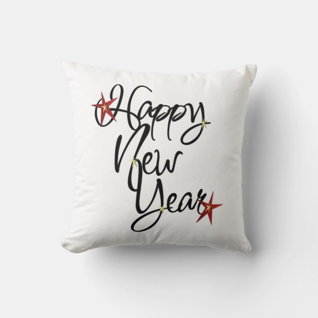 COJÍN DECORATIVO ¡ALMOHADA DE LA FELIZ AÑO NUEVO - DE DOBLE CARA! (Anverso)