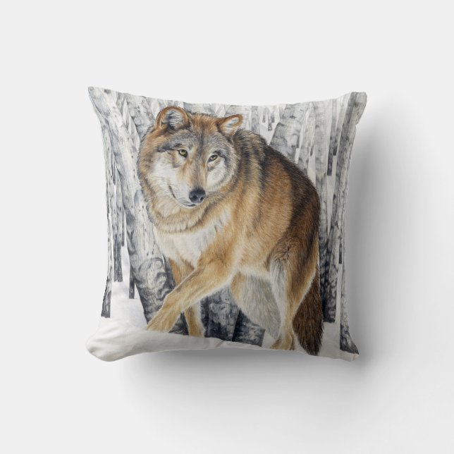 Cojín Decorativo ¡Almohada del lobo - bilateral! (Anverso)