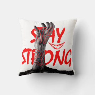 Cojín Decorativo Almohada: Diseño de cita motivacional Mantén Fuert