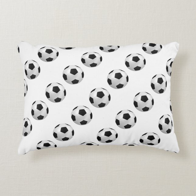 Cojín Decorativo Almohada/fútbol del acento (Anverso)