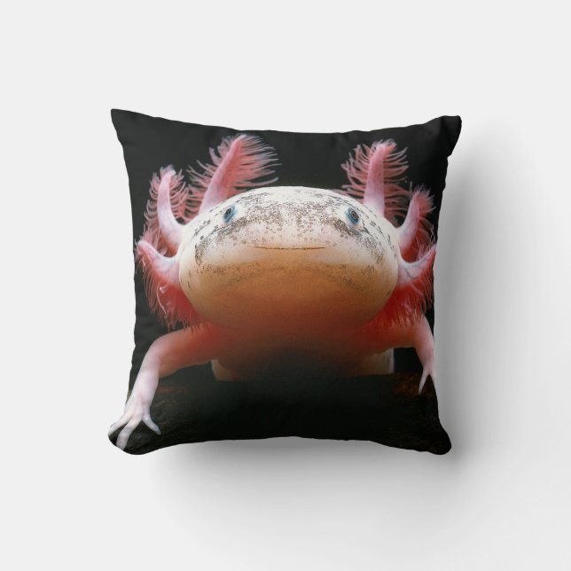 Cojín Decorativo ¡Almohada HERMOSA del Axolotl Huggable!! (Anverso)