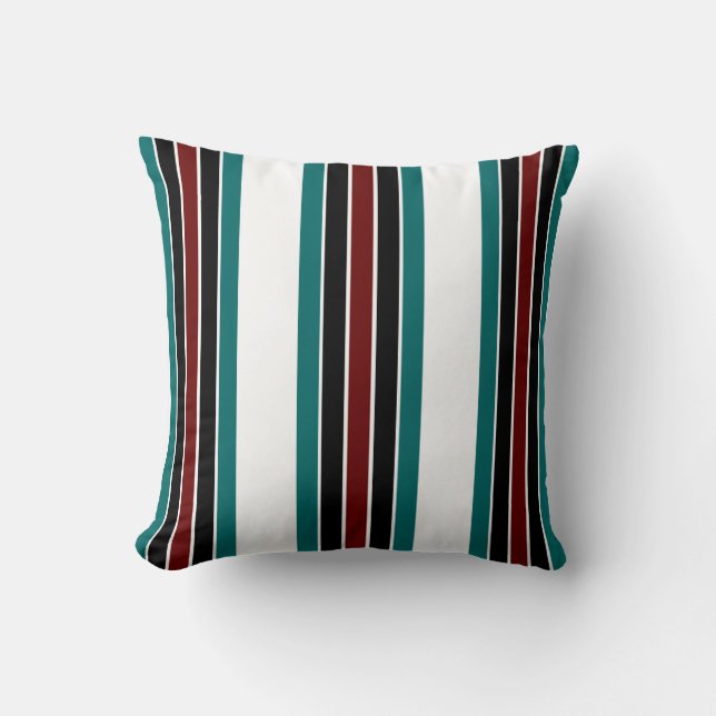 Cojín Decorativo Almohada-Hogar rayado (Anverso)